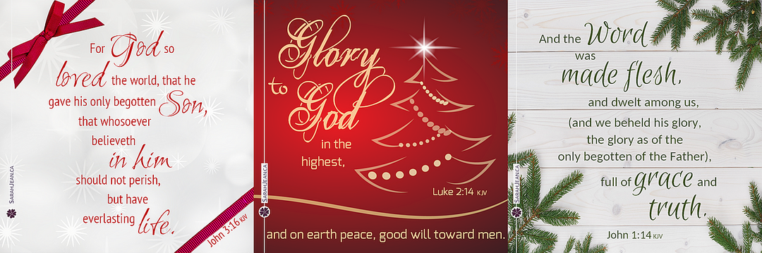 Three New Testament eCard samples with pictures and Bible Verses on the Theme of Christmas.