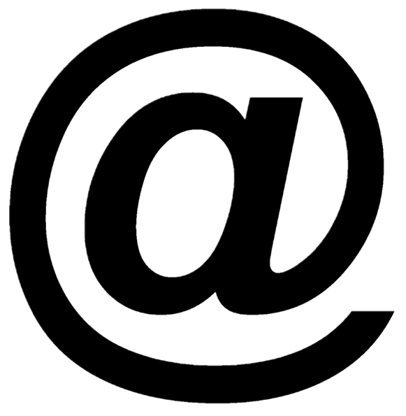 Icon 'at' to symbolize email addresses.