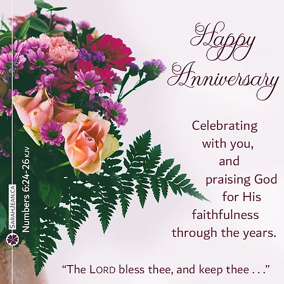 Free SarahJean, Anniversary eCard, Entitled: Praising God. Image of: Wedding flowers.