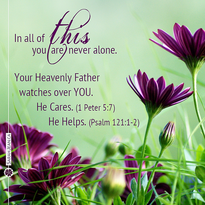 Encouragement General Occasions eCard with purple flowers blowing in a field.