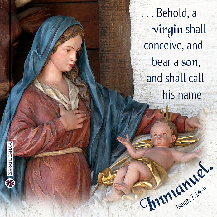 Old Testament Simply Scripture eCard with Mary and Baby Jesus.