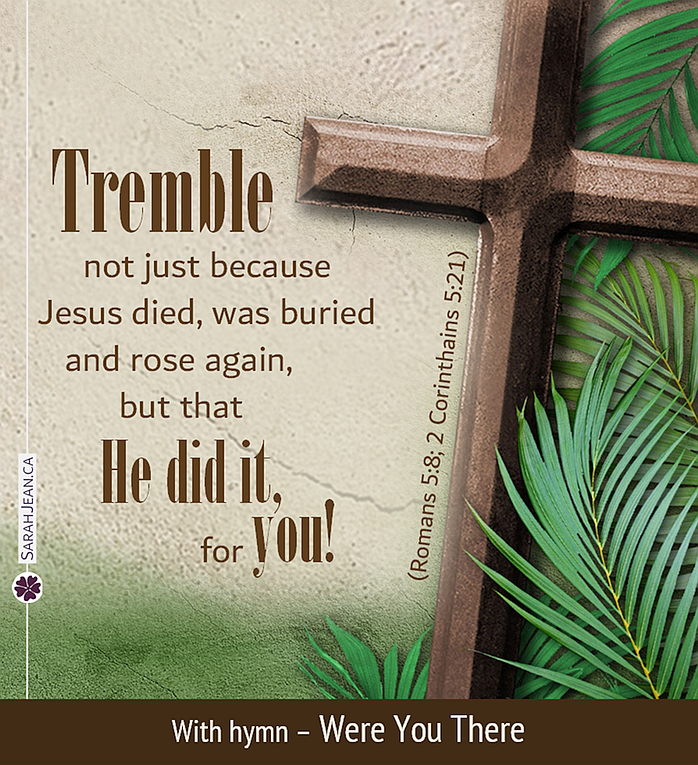 Free SarahJean Songs of the Soul eCard with a Christian message entitled 'For You'. Image of cross and palm branches.