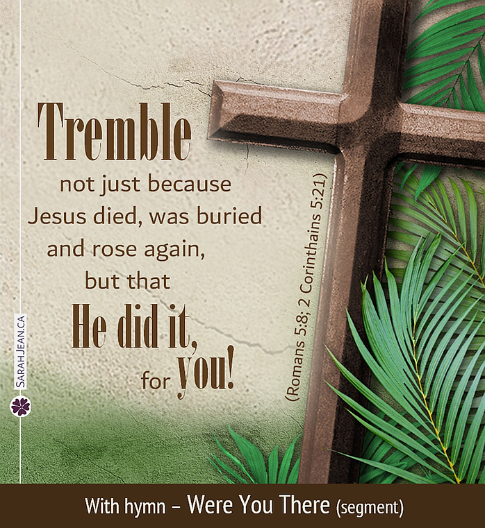 Free SarahJean Songs of the Soul eCard with a Christian message entitled 'For You'. Image of cross and palm branches.