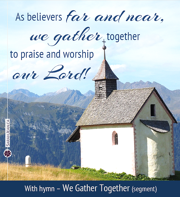 Instrumental Songs of the Soul eCard with a little white country church.