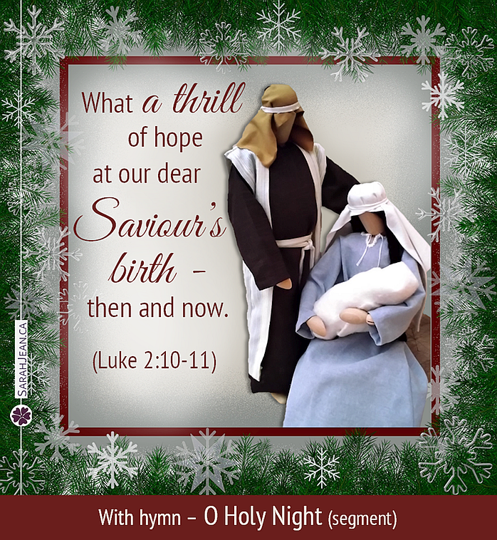 Instrumental Songs of the Soul Christmas eCard with Mary, Joseph and baby Jesus.