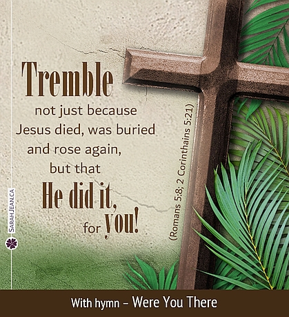 Free SarahJean Songs of the Soul eCard with a Christian message entitled 'For You'. Image of cross and palm branches.